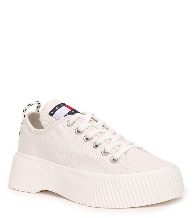 tommy hilfiger women's ivory sneakers