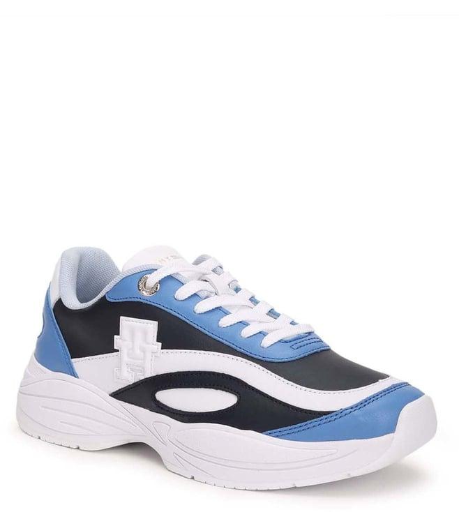 tommy hilfiger women's black & space blue sneakers