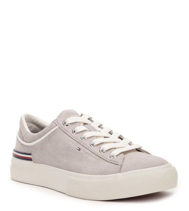 tommy hilfiger women's ice taupe & chic cream sneakers