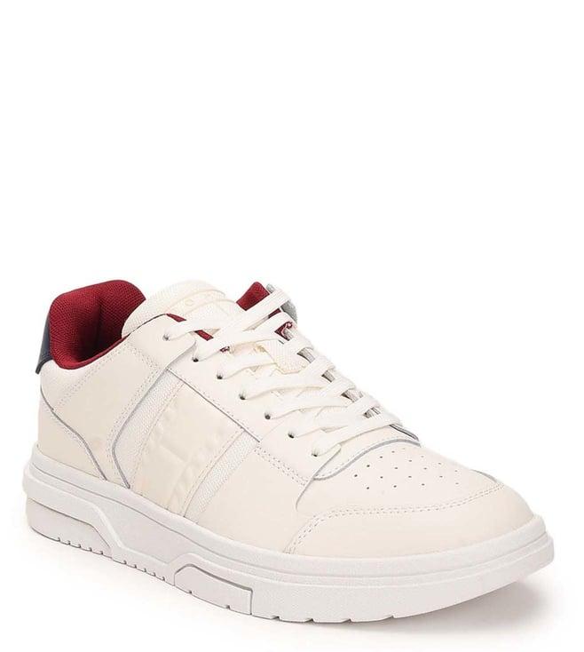 tommy hilfiger men's ivory sneakers