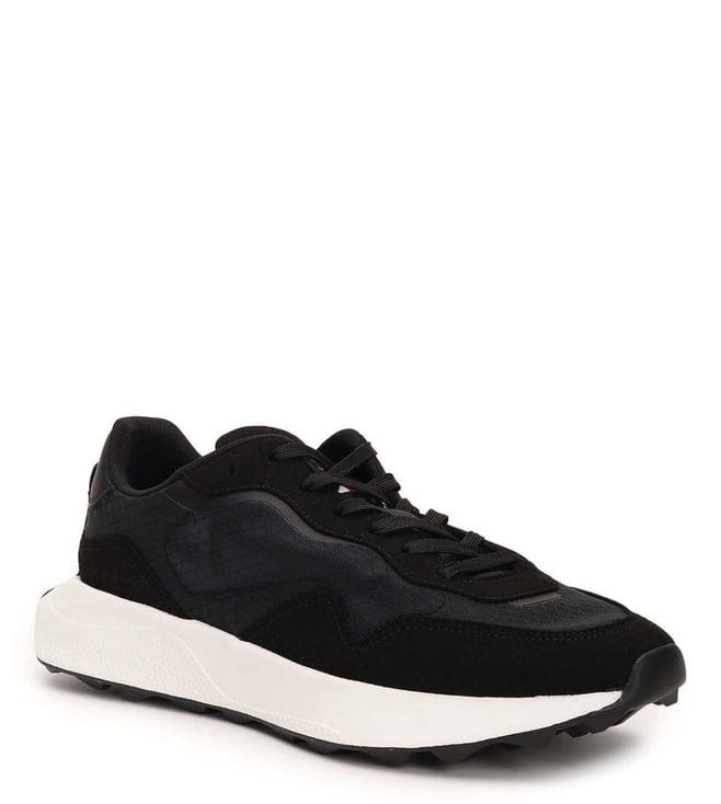 tommy hilfiger men's black sneakers