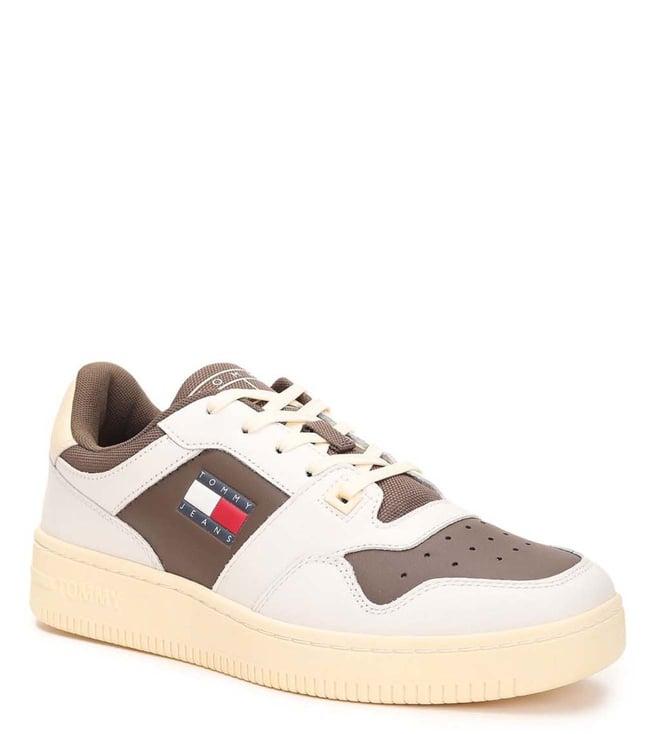 tommy hilfiger men's velvet brown sneakers