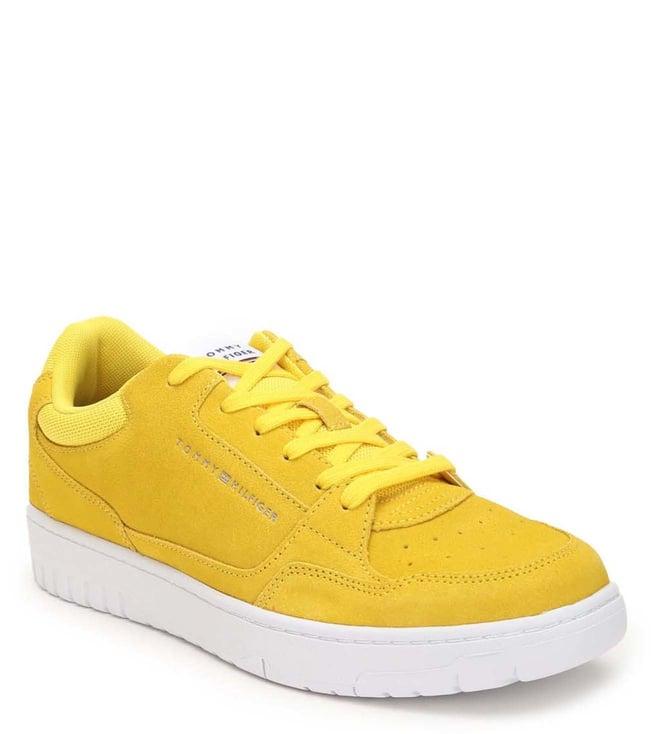 tommy hilfiger men's vivid yellow sneakers