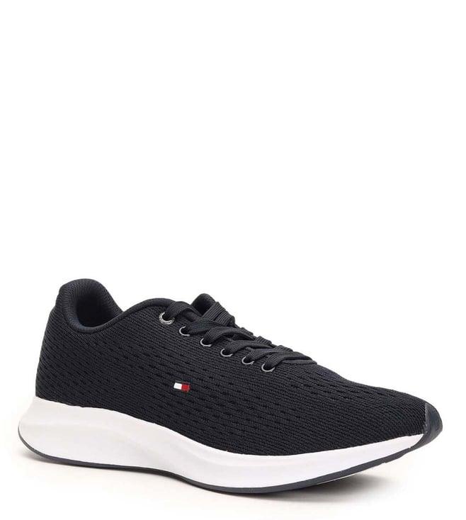 tommy hilfiger men's black sneakers