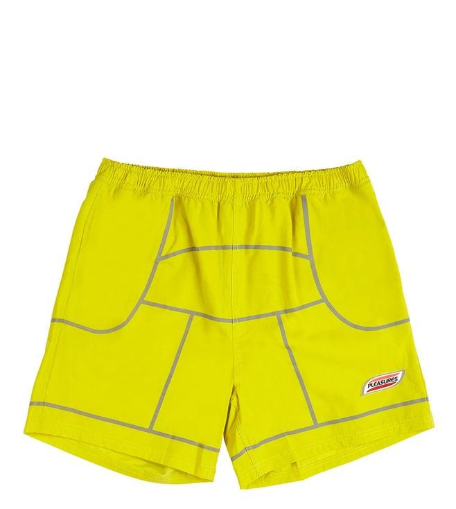 pleasures x capsul yellow painless 3m active relaxed fit shorts