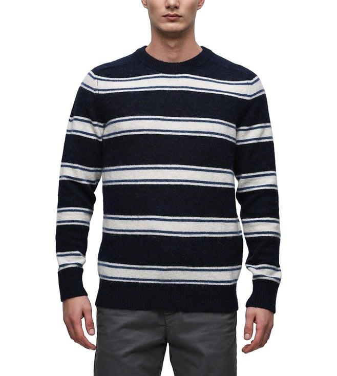 selected homme true navy stripes regular fit sweater