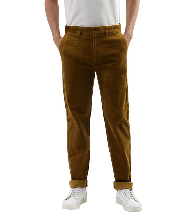 gant brown regular fit trousers