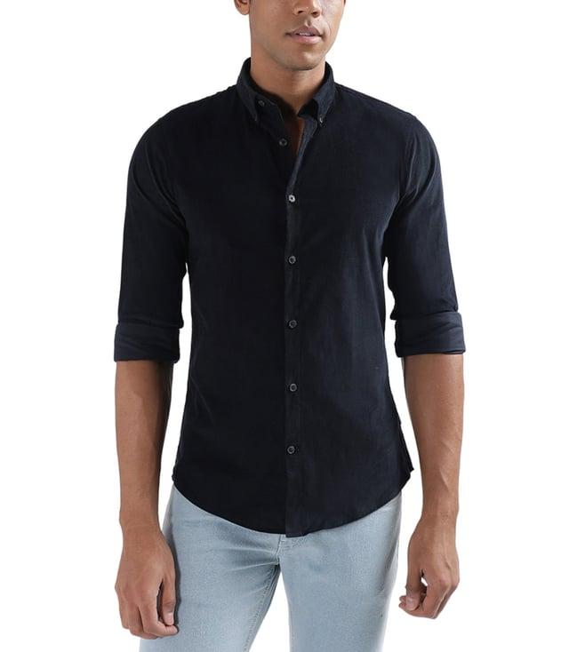 lindbergh black slim fit shirt