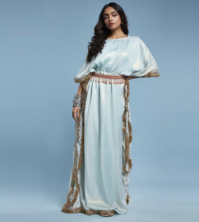 phatakaa blue shimmer kaftan