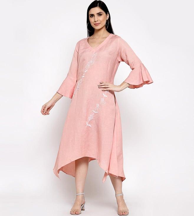 dart studio peach dress