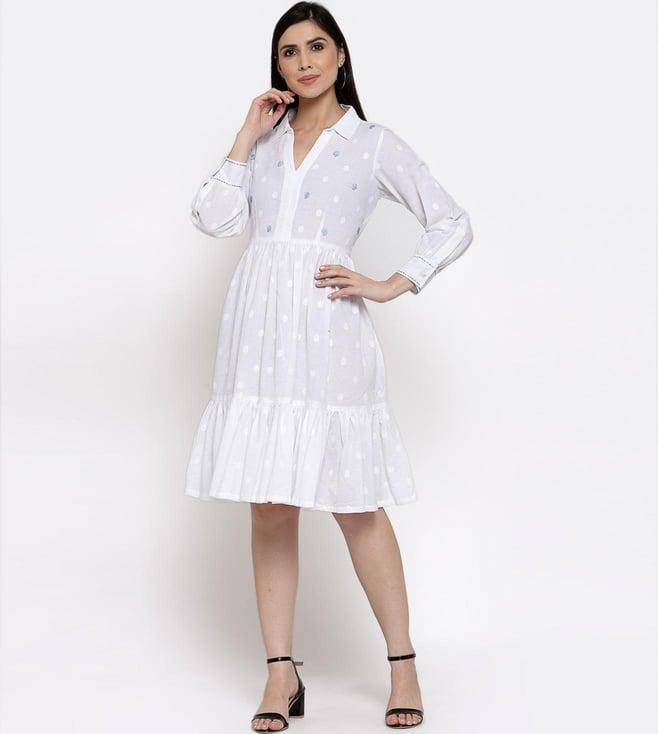 dart studio white dress