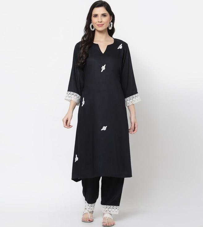 dart studio black a-line kurta