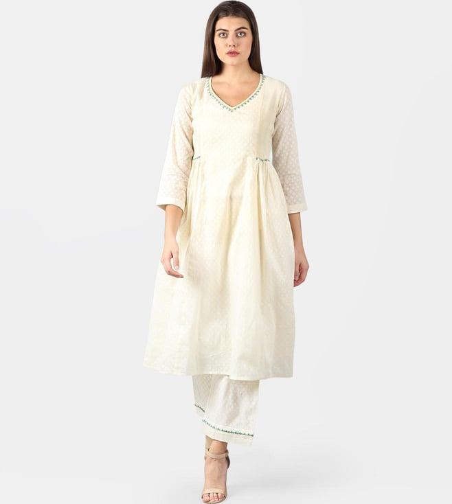 dart studio white a-line kurta