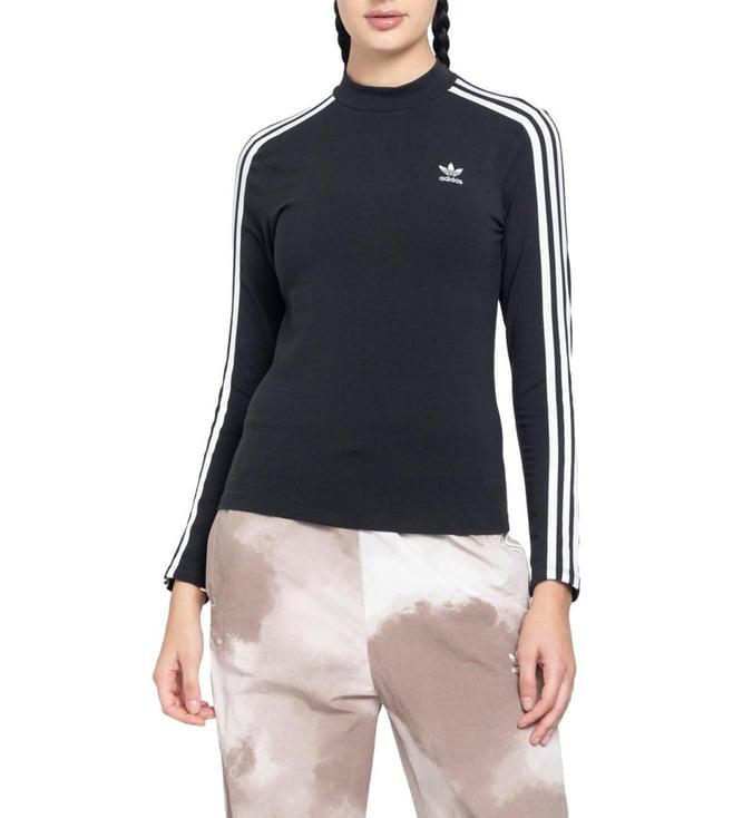 adidas originals black stripes slim fit t-shirt