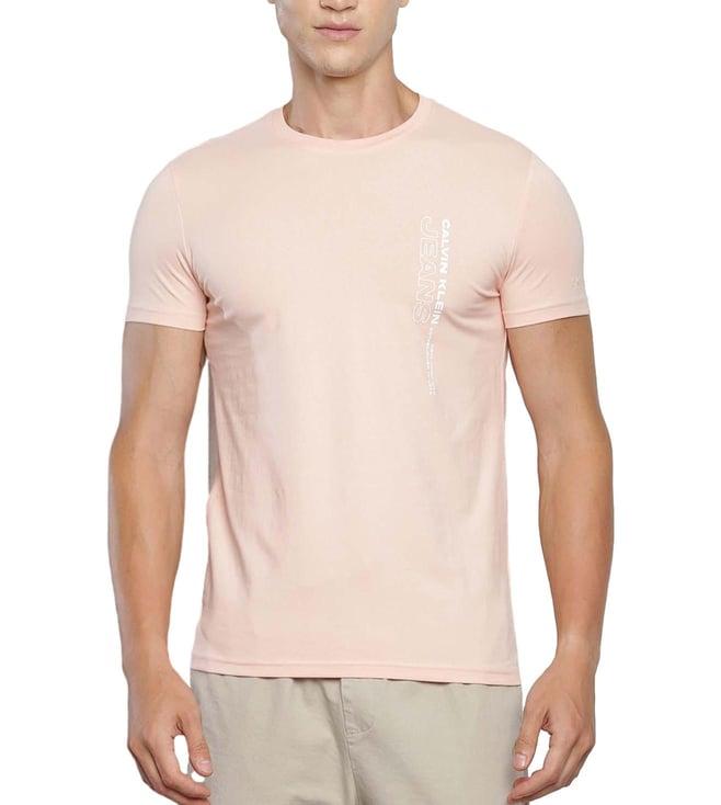 calvin klein faint blossom logo slim fit t-shirt