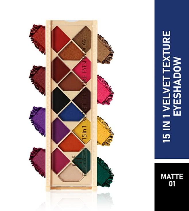 half n half 15 in 1 velvet texture eyeshadow matte 01 - 12 gm