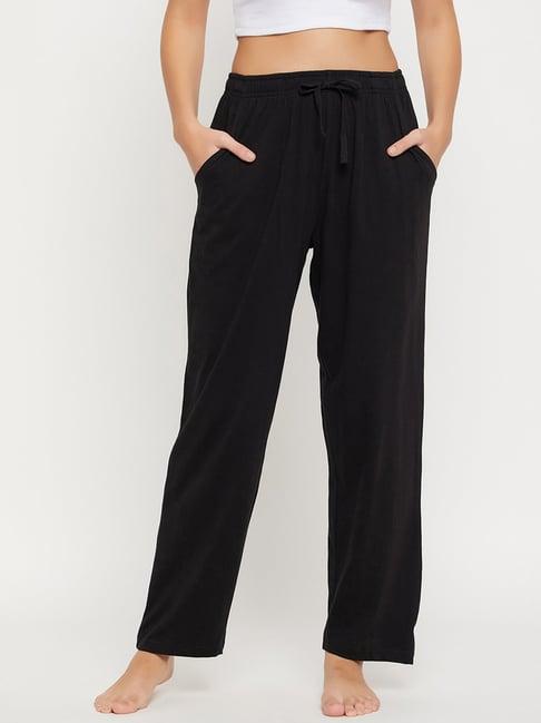 clovia black cotton pyjamas