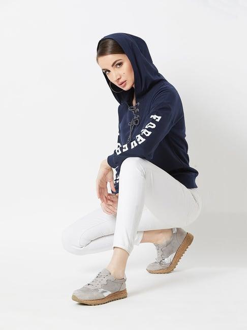 miss chase navy cotton sweatshirt