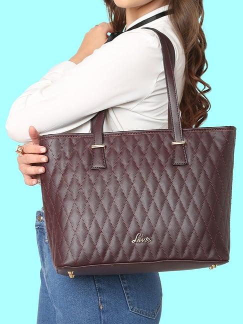 lavie sherry lg wine quilted medium tote handbag