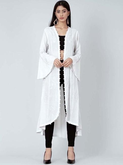 first resort by ramola bachchan grey embellished coat dress