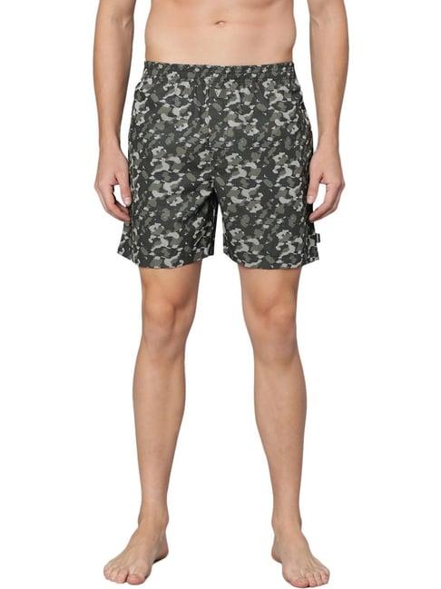 van heusen regular fit side pocket side slits allover print boxer shorts - cpb-44