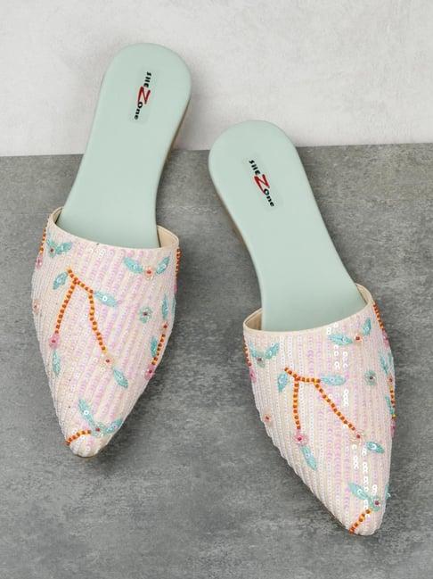 shezone cream mule shoes