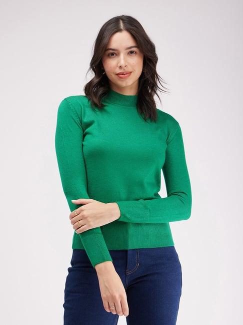 fablestreet green regular fit pullover