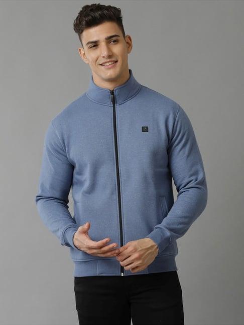 cavallo by linen club blue regular fit jacket