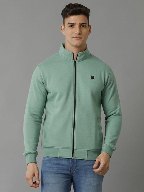 cavallo by linen club green regular fit jacket