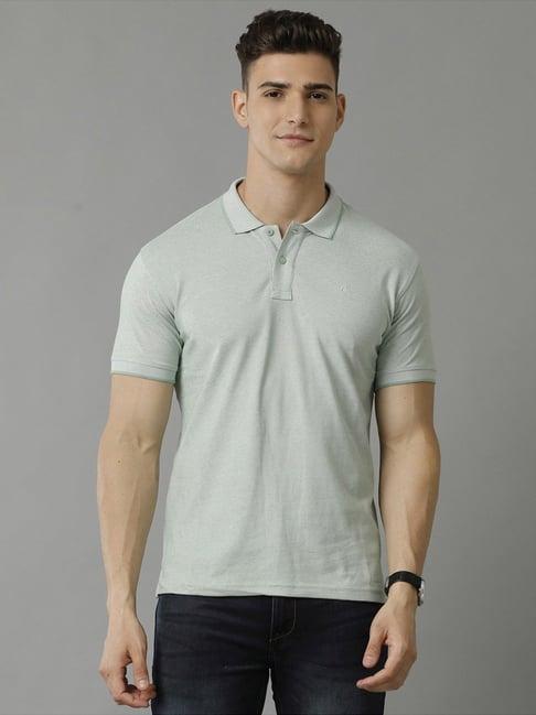 cavallo by linen club green contemporary fit polo t-shirt