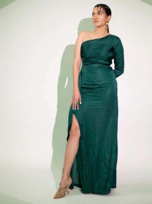 moh dark green beryl gown