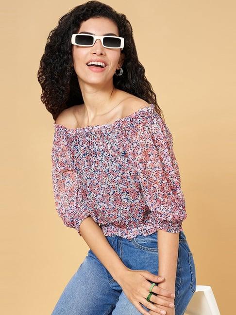 yu by pantaloons multicolored floral print top