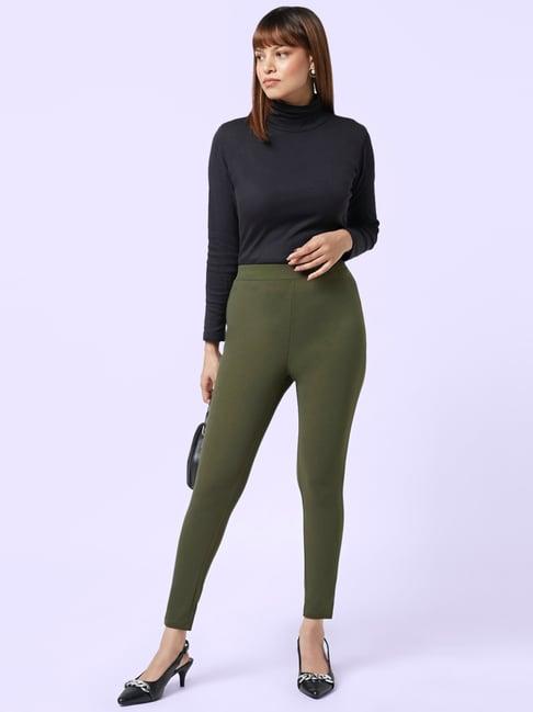 yu by pantaloons green high rise tights