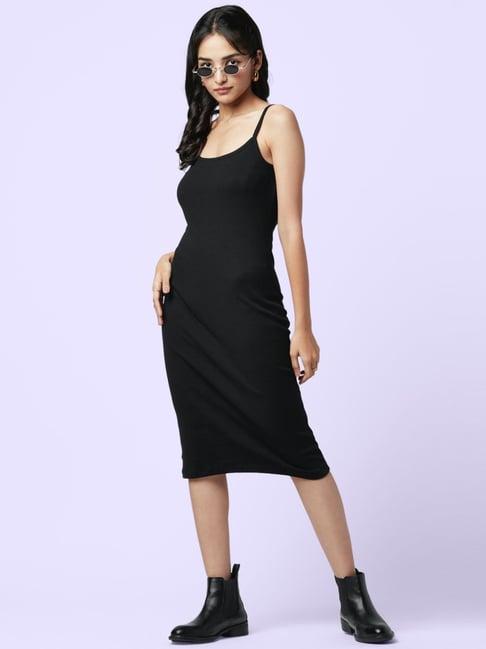 yu by pantaloons black bodycon dress