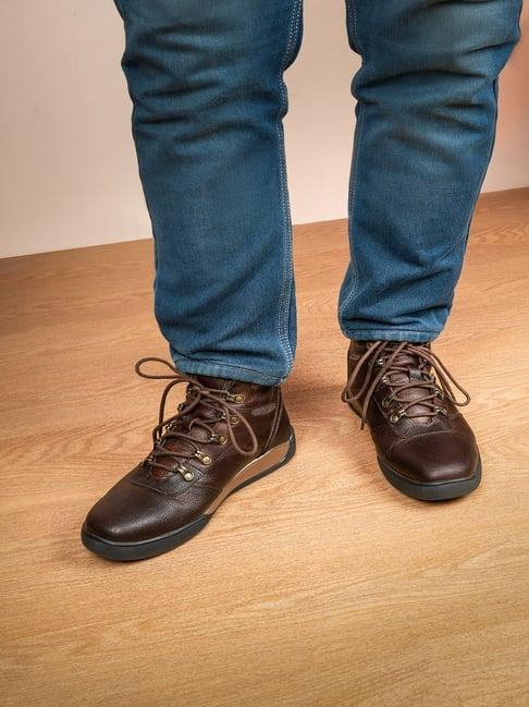 red chief men's brown casual boots