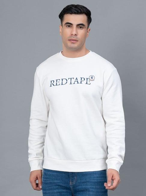 red tape off white regular fit graphic print sweatshirt