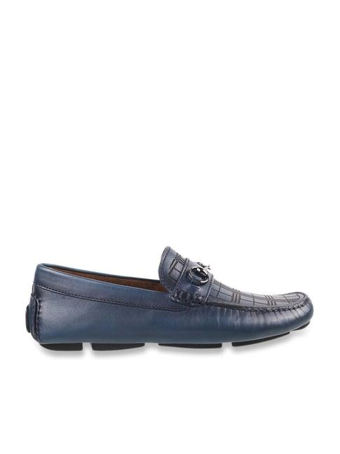 j. fontini by mochi men's blue casual loafers