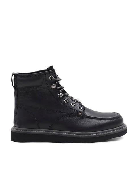 jack & jones men's black derby boots