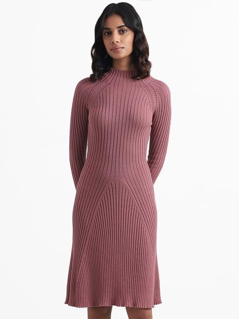 nuon by west pink desert rose sweater dress