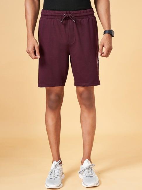 ajile by pantaloons wine slim fit shorts