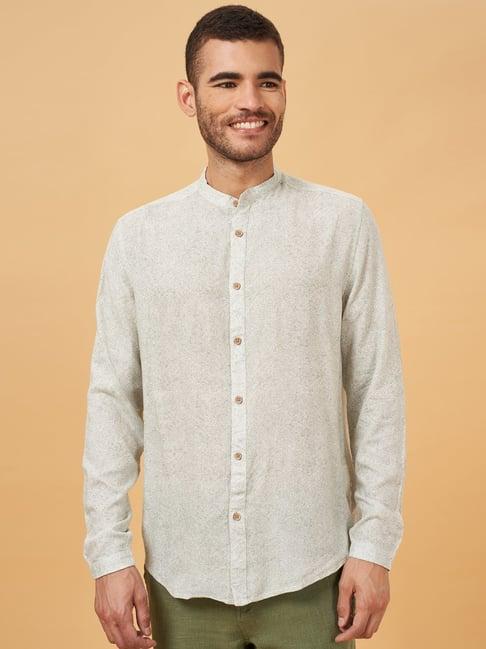 7 alt by pantaloons sage green relaxed fit shirt