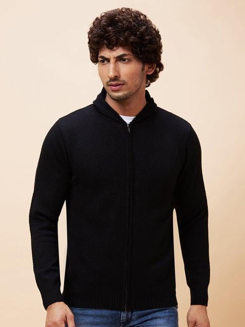 globus black regular fit cardigan