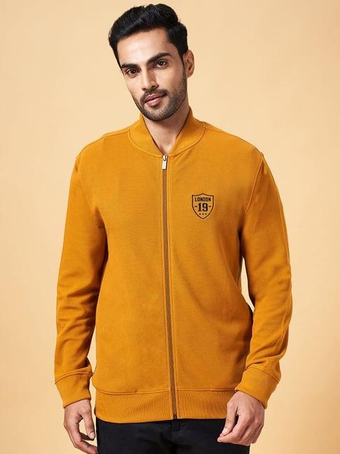 byford by pantaloons mustard slim fit sweatshirt