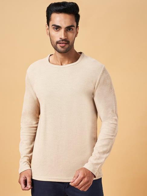 byford by pantaloons beige slim fit t-shirt