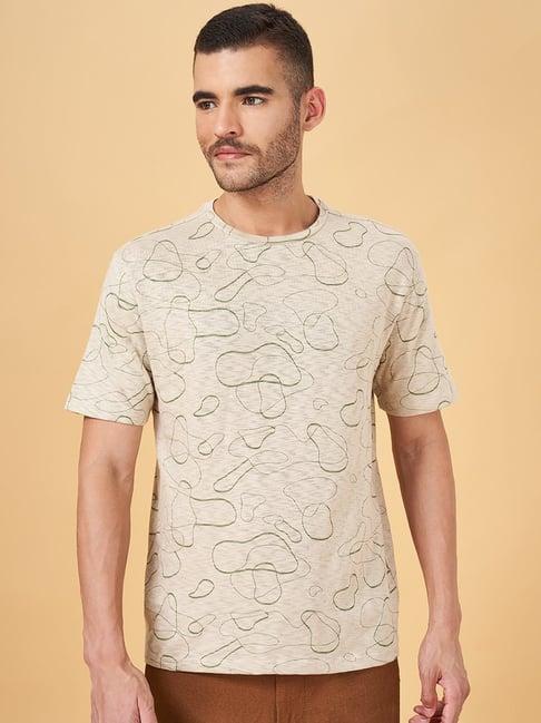 7 alt by pantaloons off white cotton relaxed fit printed t-shirt