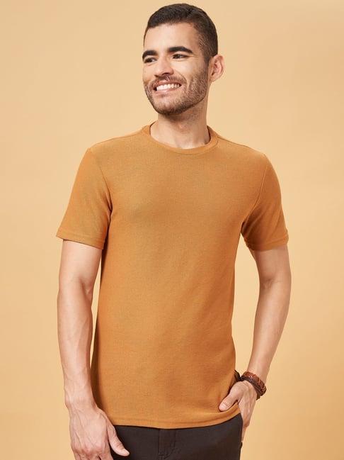 7 alt by pantaloons ochre relaxed fit t-shirt