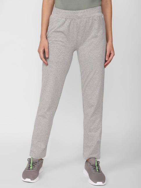 reebok grey cotton textured track pants