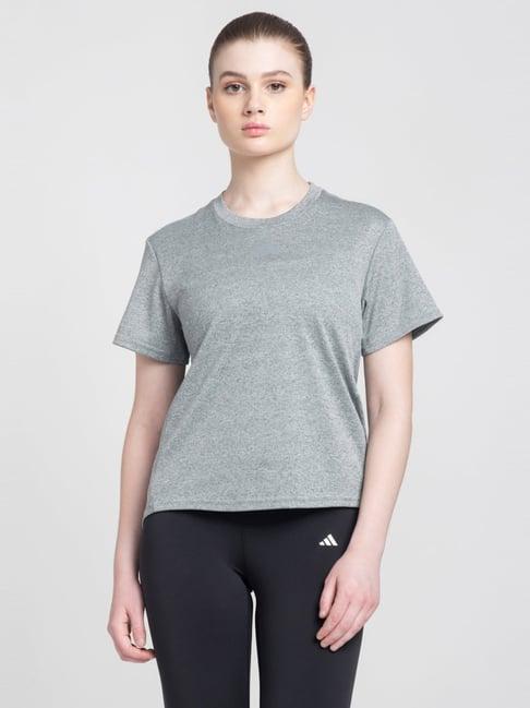 adidas grey logo print t-shirt