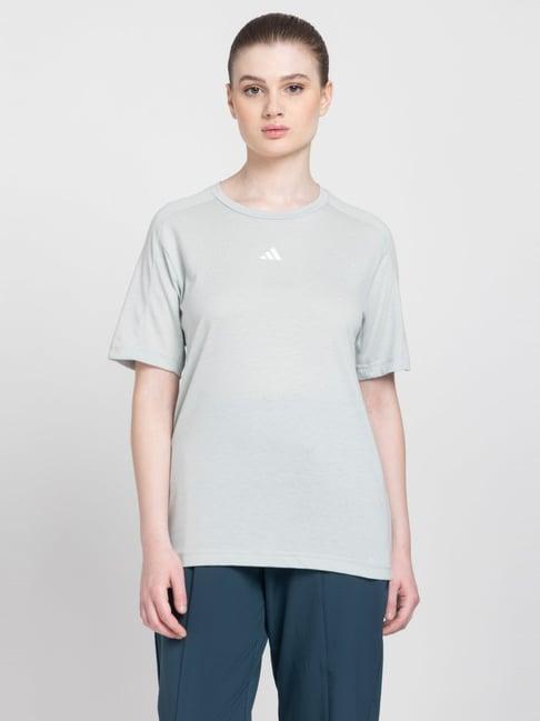 adidas grey logo print t-shirt