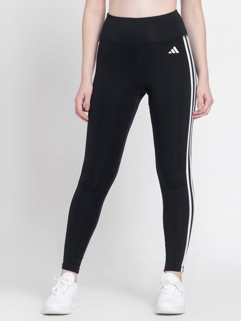 adidas black striped tights